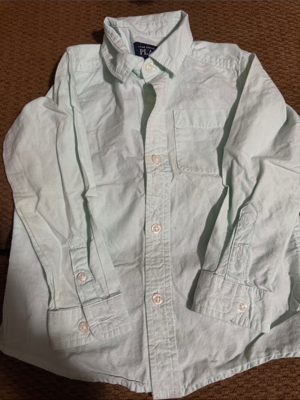 The Children's Place Light Mint Green Button-Down Shirt